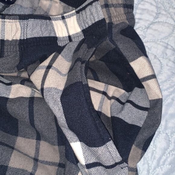 Nautica Womens Plaid Sleep Pants Size L Navy & Gray Polyester - Picture 6 of 9